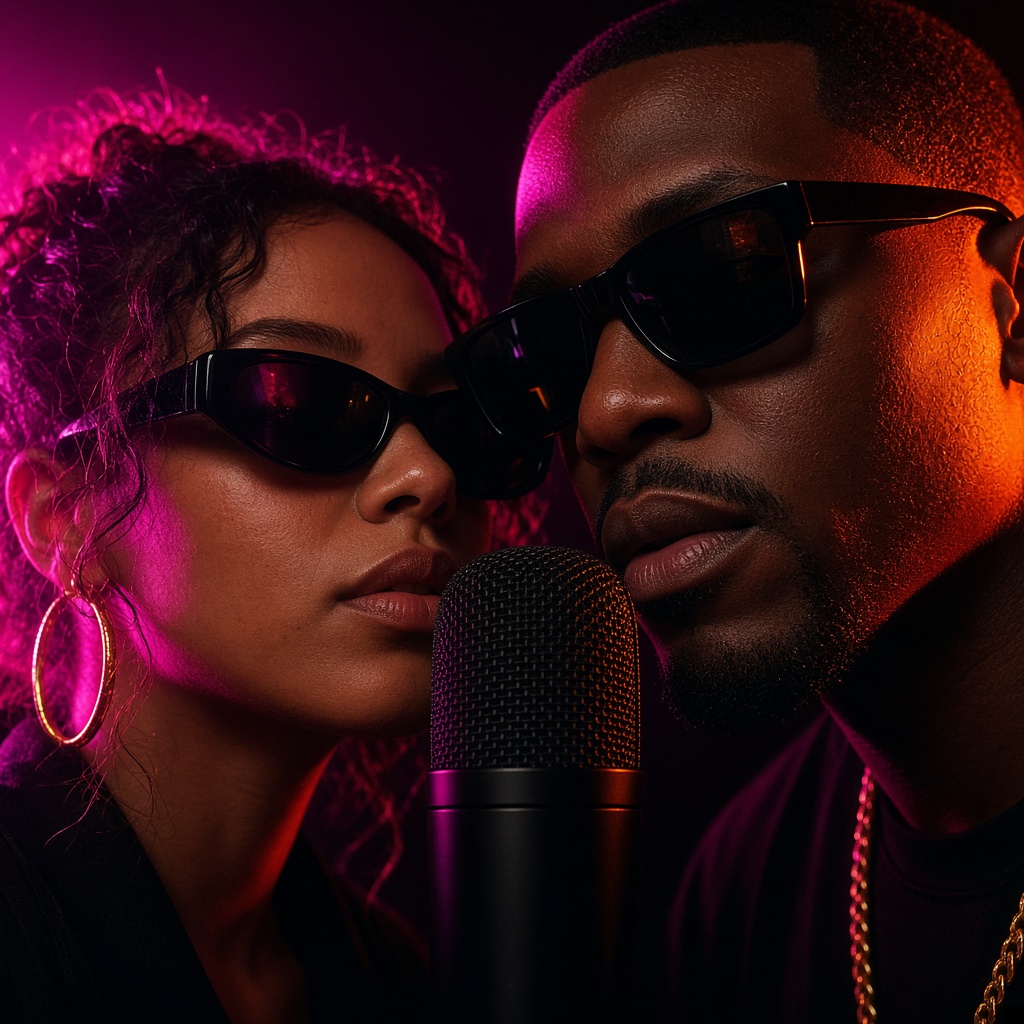 Sample still of a rap duo. This is not your video.